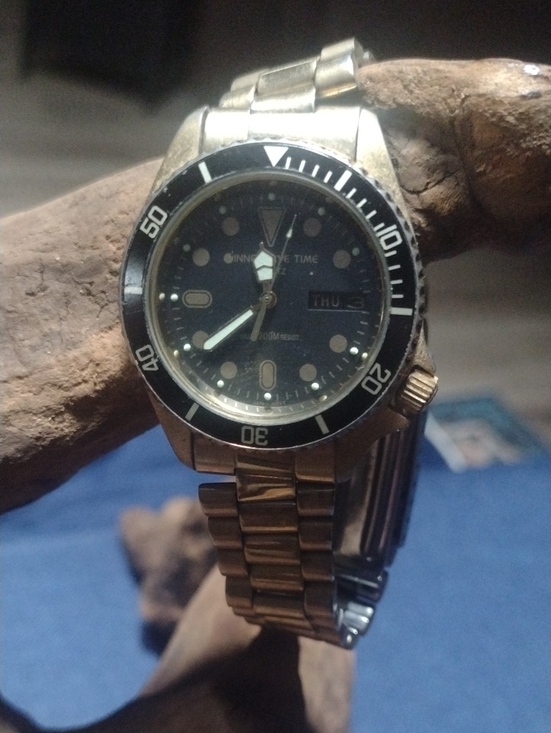 Seiko Other - Vintage Dive-Style Stainless Watch with Black Dial